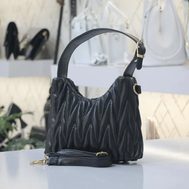کیف دخترانه چروک مشکی